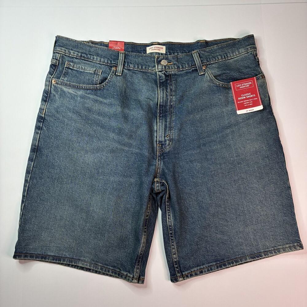 Levi Strauss Signature Shorts Men's 40 Blue Classic Comfort Flex Denim Modern